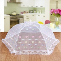 주방 원터치 밥상 덮개 밥상보 음식 레이스 식탁 상덮개 푸드 커버 60cm