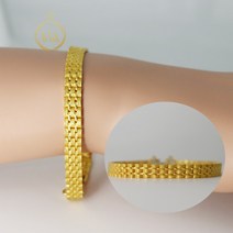 24k 순금 렉스면 체인 팔찌 남자 여자 18.75g+18k