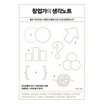 창업가의 생각노트 : 좋은 아이디어는 어떻게 탁월한 비즈니스로 발전하는가?, 도서, 상세설명 참조