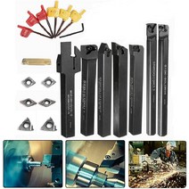 Hinevey 21점 세트 선반 바이트 10mm 탁상 선반 바이트 절삭 바이트 선삭 팁 고경도 밀링 초경 선반용 툴 소형 선삭 공구 선반 공구 정밀 내마모성 소형 선반용 바이트 탁상 선반 절삭 선반용 칩 자작 선반 (10mm)