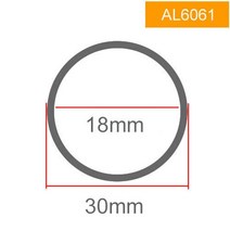 외경 30mm6061 알루미늄 파이프 호스 튜브 OD30mm 내경 6mm 18mm 합금, 01 OD30 ID18_02 500mm