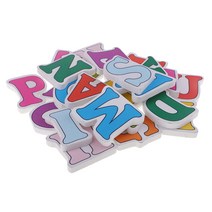 GHSHOP 26x 그린 나무 편지 알파벳 꾸밈 데쿠 파주 공예 어린이 장난감, 다색