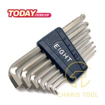 에이트 테파헤드렌치세트 TTR-S7 볼렌치 육각볼렌치 육각렌치 7PCS 숏트렌치 (1.5~6mm) 작업 수공구 카리스툴