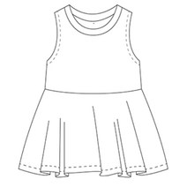 66-480 P399 - Dress( 아동 원피스) HDS-605 뒷지퍼원피스패턴 옷본