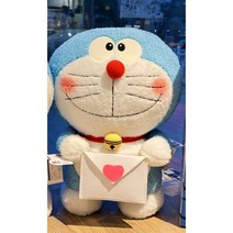 도라에몽 애니메이션 인형 피규어 장난감 선물, 40cm-49cm, 흰색 봉투  선물 가방