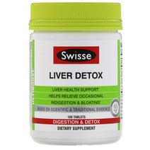 재고보유 스위스 Swisse Ultiboost 리버디톡스 liver detox 180정 제이인산칼슘 인산수소칼슘 산화철 생 아티초크 밀크씨슬 울금 함유, 1개, 기본