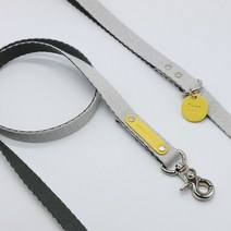 해리앤마리 투웨이 강아지 리드줄 도톰한 산책줄, 그레이
