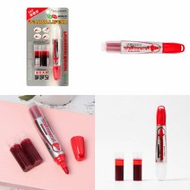 옥이드림 생잉크 유성매직 리필 세트 빨강 2MM 유성매직잉크 매직싸인펜 유성잉크