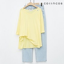 [코인코즈] 자전거 프린팅 옆트임 반팔 티셔츠 (IY3SE1150)