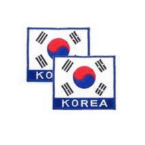 의상장식 화이트 태극기 패치 /3개 의류장식 자수와펜, 3개, 카키