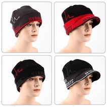 국산 비니 따뜻한 패션 캡 니트 모자 비니 등산 방한 모자 가을 겨울 보온 스포츠 모자 자전거 등산 낚시 오토바이 스키 방한 용품, 하후챙모자(블랙그레이)