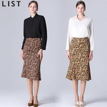 [리스트.] [리스트] 레오파드 플레어 스커트