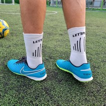 렛츠플레이 서포팅 양말 발목 쿠션 하프삭스 축구, S(225-255)