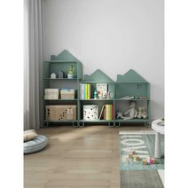 북선반 집모양 그림책 수납장 벽선반 벽장식장 북타워, 핑크(2단)