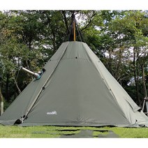 뉴월스 대형 인디언 화목난로 티피텐트 감성 캠핑 차박 겨울 텐트 방수 벨라 쉘터 굴뚝 솔캠, S(스몰), 화이트