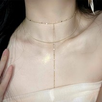일호장신구 실체인 연결 초커목걸이[써지컬스틸]개별 카드택 포장 선물상자 증정