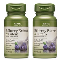 GNC 빌베리 추출물 & 루테인 캡슐, 60개입, 2개