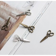 키덜트 수집용 미니어처 엔틱 가위장식 5개 악세사리공방 엄마표만들기, 실버