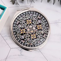 넝쿨꽃 자개손거울 자개거울 원형손거울 외국인선물, T9자개손거울(넝쿨꽃), 선물포장X