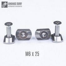 Ananas Surf M6 M8 하이드로포일 보드 마운트 Torx 나사 및 T-너트 316 스테인레스 스틸 세트 카이트 윙, 01 M6 set