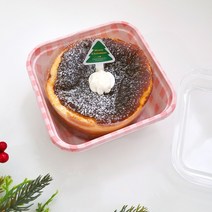 새담 체크도시락 12호 핑크 10개 / 바스크 치즈케익 포장