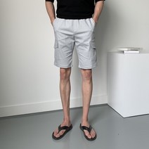 먼드 카고 반바지 슬림 일자핏 남자 캐주얼 데일리 여름 바지 옷 코디