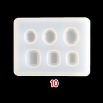 와이지알씨 미라클 실리콘 몰드 보석 팬던트형 모음 UV 레진 레진공예 미니어쳐, 56-10.실리콘 몰드 팔각 보석 6구