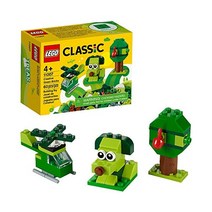 레고 LEGO 클래식 크리에이티브 그린 브릭 11007 스타터 세트 키트(브릭과 상상력 놀이를 고무하는 부품 포함)(60개)