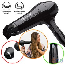 Revlon 레브론 전문 헤어 블로어 관리 1875W 세라믹 블로우 러 터보 스피드 드라이어 히트