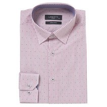 란체티 [란체티] 스트라이프 패턴 레드 긴소매 슬림핏 셔츠 LRF9830RE