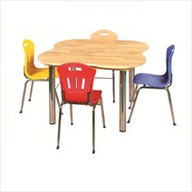 고급형 원목 클로버 공부방 교습소 책상 1100X1100X700, 쿠팜 본상품선택