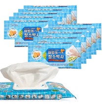 L&C 미세먼지 집청소 일회용 물청소포 베이킹소다 물걸레 정전기 청소포 슈퍼크리너 청소박사, 10번마법의청소박사x10개(0570)