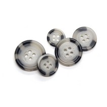 제작 고급 재킷 소뿔단추 모조 경적 코트 바느질 단추 15-25mm 의류 스웨터 가디건 장식 수제 액세서리, [01] 15mm 20pcs, [03] NO.1 Grey
