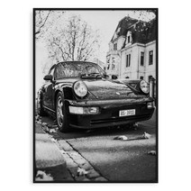 포르쉐911 알루미늄 흑백 액자 A3, 알루미늄액자_A3(297×420mm), 올리브골드
