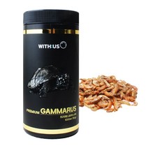 위더스 프리미엄 감마루스 거북이 사료 1000ml 모든 파충류 열대어 먹이, 1개