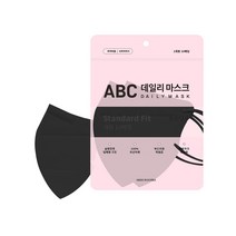 [100매] ABC 에이비씨 데일리 황사방역용 마스크 대형 KF94 10매입 10개, 검정색