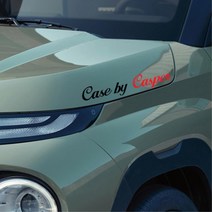 차량용 창문부착 셀프인테리어 캐스퍼스티커 경차 영업차 꾸미기 트럭 렌트, 대형, 옐로우