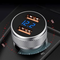 셀브로 전압표시 듀얼 USB 충전기(퀄컴3.0) 차량용 시거잭 핸드폰 고속충전 볼트게이지, 02_USB(QC3.0)+USB(QC3.0)