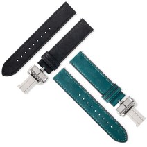 엔인원 갤럭시워치5 갤럭시워치4 클래식 프로 푸에블로 가죽 스트랩 디버클 시계줄 20mm 호환, 딥블랙, 로즈골드