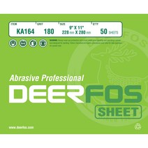 천사포 목공용 디어포스 천샌딩페이퍼 KA164 80방부터 400방, 180방 1권(50장), 400개