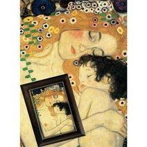 [모비딕컴퍼니] 대한민국지도 퍼즐만들기 퍼즐세트 액자세트 액자퍼즐 교구퍼즐 선물용퍼즐, 잇★ 108피스 퍼즐 제인 클림트_엄마와 아기 (액자포, [좋아요]