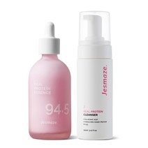[단백질 스킨케어] 제스메이즈 리얼 프로테인 94.5 에센스 100ml + 클렌저 150ml I 탄력 속건조 대용량 단백질앰플 단백질에센스 저자극영양클렌저 단백질버블클렌저, 1세트