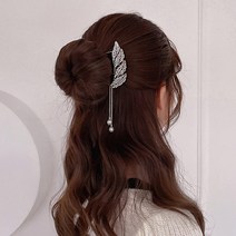 홀리지 슈잉 여성 헤어집게 드롭진주 비녀 포인트 머리핀