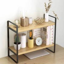 햇빛몰제휴사 책장 장식장 선반 책꽂이 가성비 깔끔한 책상 2단 베이지 40cm