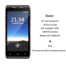안드로이드 8.1 2D 바코드 스캐너 UHF RFID 견고한 휴대용 모바일 PDA, 01 NFC 1D N4313