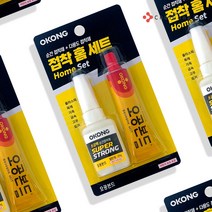 철공자닷컴 오공 세트 강력 순간 접착제 돌 목공 철 석고 석재 가죽 타일 금속 대리석 플라스틱 본드, 포장형 6EA+ 캔디