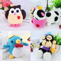 DIY 손뜨개질 코바늘 인형만들기 바늘뜨기, 상세설명 참조, 03 펭귄 GZ0004
