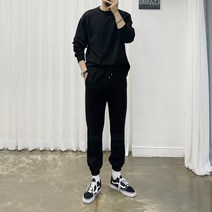 아도르클래식 5컬러 무지 맨투맨 긴팔티 밴딩 조거팬츠 트레이닝 세트