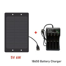 태양광패널 1200ma 5v 6w 전지 패널 범용 3.7v 배터리 충전기 케이블 dc, 18650 4p