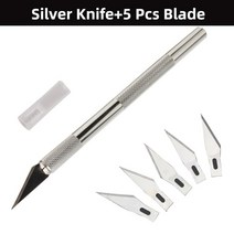 다기능 휴대 알루미늄 합금 나무 칼 조각 도구 실용적인 날카로운 금속 블레이드, 01 Silver